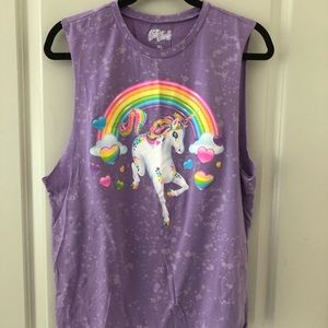 Lisa frank unicorn tank top